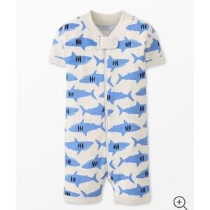 Hanna Anderson shark two way zip shortie zipper